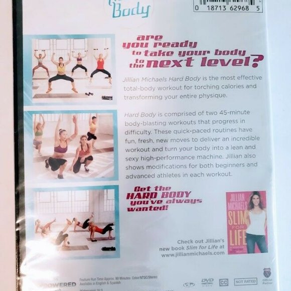 Jillian Michaels Hard Body DVD New Two Workouts 45 Minute Body Blasting New Seal - Picture 3 of 3